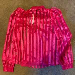 See through striped top